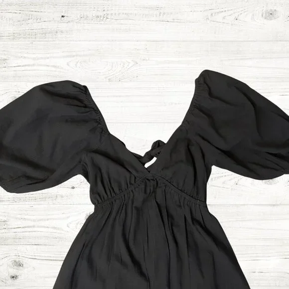 Love Fade Puff Sleeve Maxi Dress XS Open Back with Tie - Picture 5 of 6